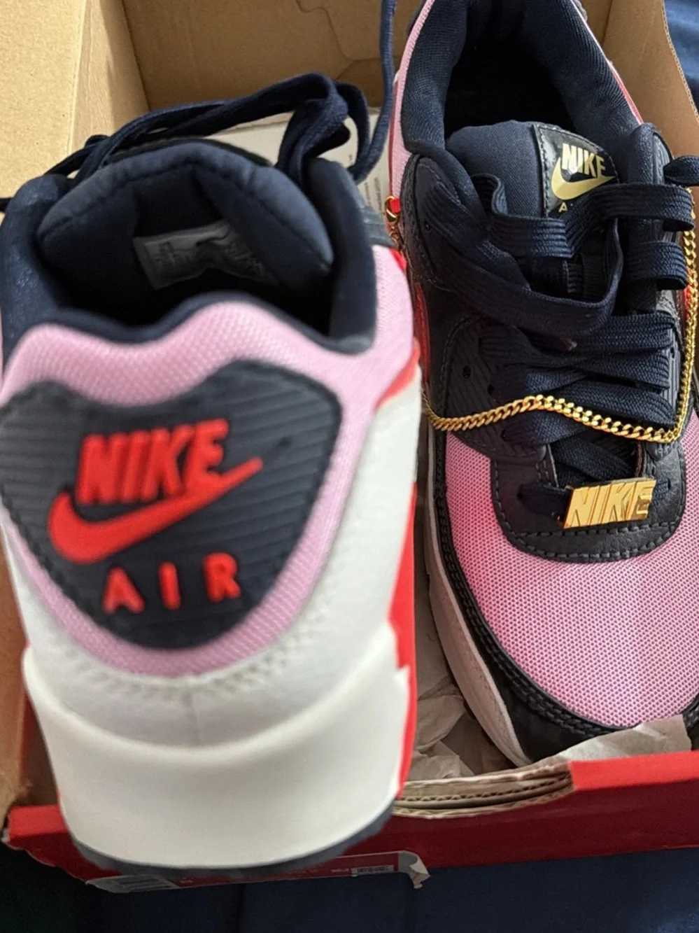 Nike Air Max 90 White, Crimson & Black Box Label